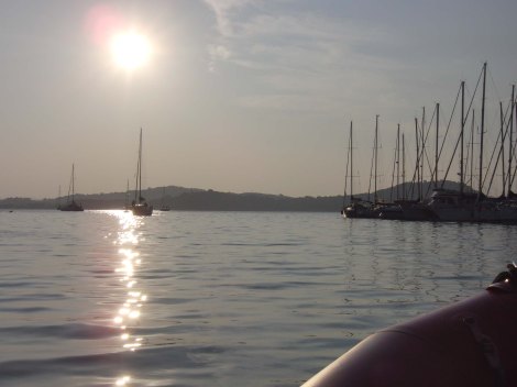 Porto di Talamone Toscana con l'alba